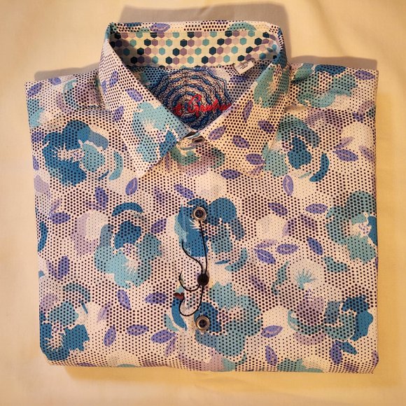 ROBERT GRAHAM STONINGTON MENS SHORT SLEEVE CASUAL DRESS SHIRT - SIZE SMALL